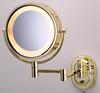 Brass Lighted  8 Diameter Make up Mirror