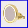 Large Brass 10 Lighted  MakeUp Mirror