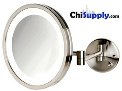 LED makeup mirror with Nickel Finish