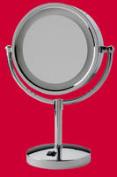 Chrome Lighted Table Top MakeUp Mirror