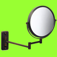 Bronze Make Up Mirror Wall Mounted Strong 7X For Makeup